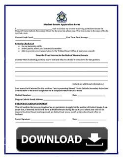 Student Senate Application Form